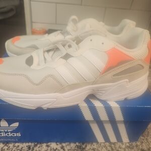 BNWB Adidas Yung - 96 White and Orange Sneakers Sz 11.5